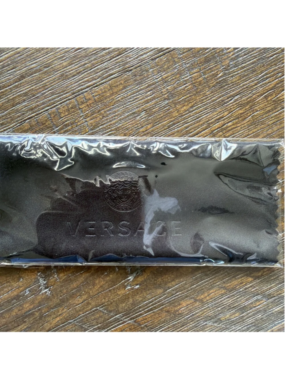 Versace Authentic Hard Eyeglasses Case in Black with Cleaning Cloth